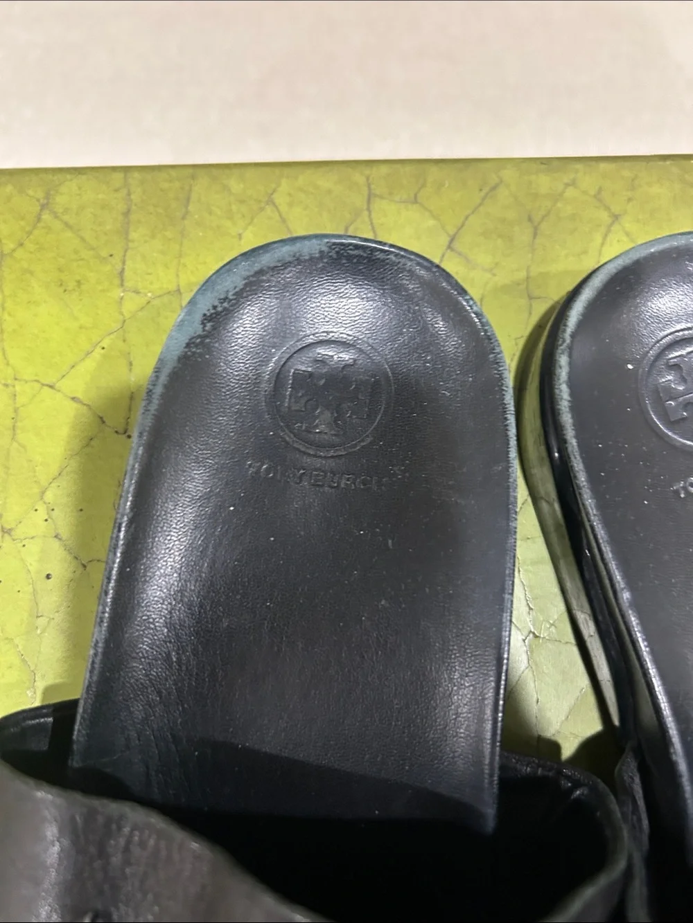 Tory Burch - 8.5 Black Jeweled Slide Sandals - Women's Slip-On Fashion Slides
